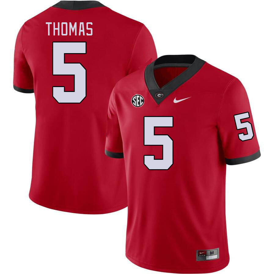 #5 Rara Thomas Georgia Bulldogs Jerseys Football Stitched-Red